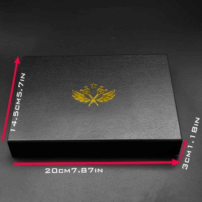 Ensemble de fléchettes à pointe en acier avec ailettes tête de mort – Coffret cadeau deluxe, pointe en fer et tige en alliage d'aluminium, tailles multiples – pour divertissement en club, compétitions sportives et parties de fléchettes décontractées