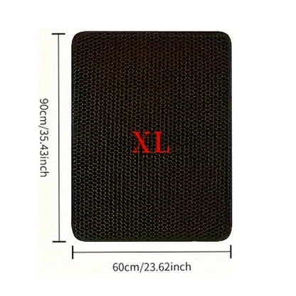 Tapis de litière pour chat extra large double couche 61x89 cm - Tapis attrape-litière antidérapant, lavable, étanche et anti-éclaboussures en EVA, résistant aux odeurs et facile à nettoyer, design amélioré 2026, rose