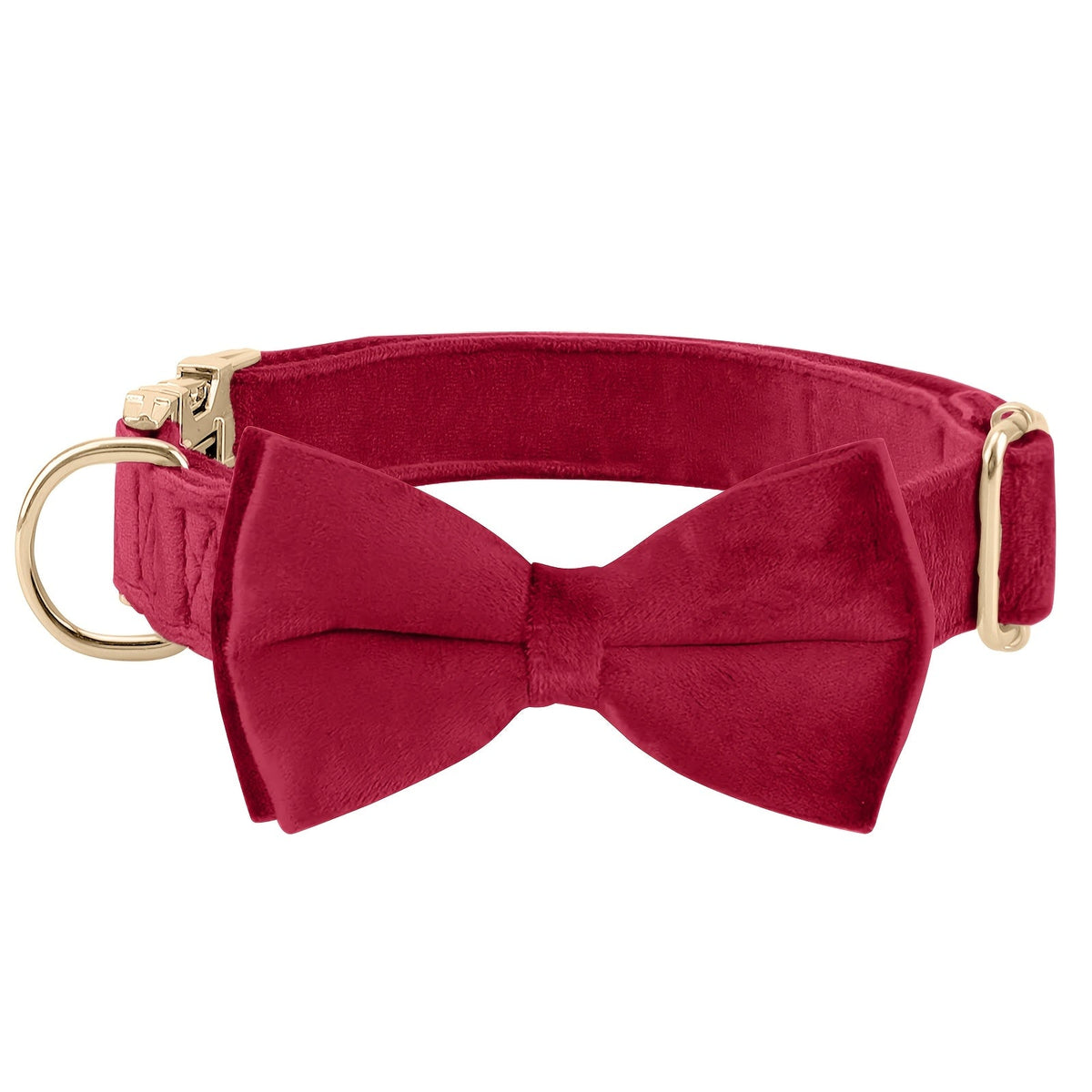 Collier avec nœud papillon pour chien en velours réglable avec boucle en métal - Collier avec nœud papillon mignon pour chiot, tailles S-XL pour chiens petits, moyens et grands, 12 couleurs, cadeau durable et élégant pour chien