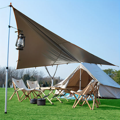 Toile de tente de camping avec protection UV et support en alliage – Abri pliable et portable pour 4 personnes pour randonnée, camping, jardin et survie en plein air | Auvent de camping toutes saisons
