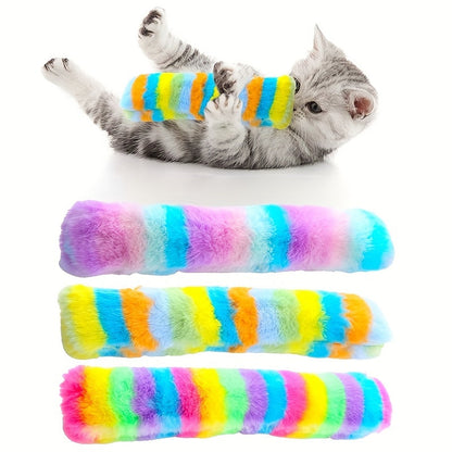 Ensemble de jouets interactifs pour chat – Lot de coussin en peluche, jouet à mâcher et jouet sonore pour chatons et chats d'intérieur, kit de jeu doux et résistant aux morsures