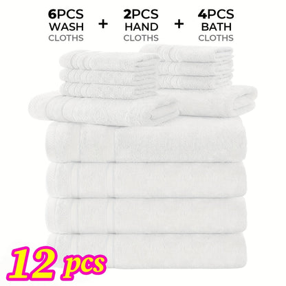 Ensemble de 12 ou 24 débarbouillettes en coton – Qualité hôtel, très absorbantes et à séchage rapide pour salle de bain, spa, salle de sport et maison, gris foncé, bleu, blanc, violet, orange