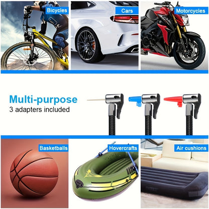 Compresseur d'air portable pour pneus – Pompe à air sans fil 150 PSI avec arrêt automatique, manomètre numérique et lampe LED pour voitures, motos, vélos et ballons, rechargeable