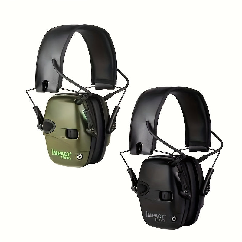 Casque de tir électronique tactique avec amplification sonore et réduction du bruit - Protection auditive serre-tête pour la chasse, le tir en stand en extérieur et les sports d'impact