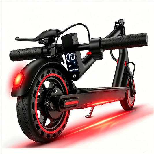 Trottinette électrique pliable pour adulte 350 W avec application intelligente - 34 km d'autonomie, 30 km/h, batterie 7,8 Ah, pneus pleins increvables de 8,5", éclairage LED lumineux | Trottinette électrique de transport urbain pour adultes