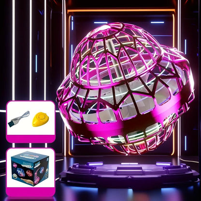 Jouet balle volante magique OVNI avec lumière LED – Contrôle manuel, balle boomerang à lévitation, contrôle intelligent par gestes, jeu intérieur/extérieur, cadeau de fête pour enfants, garçons et filles, Halloween, Noël
