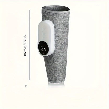 Masseur de jambes à compression d'air sans fil, 3 intensités, soulagement pour mollets, cuisses, pieds et genoux, appareil rechargeable et portable pour la maison, le bureau et les voyages, gris noir