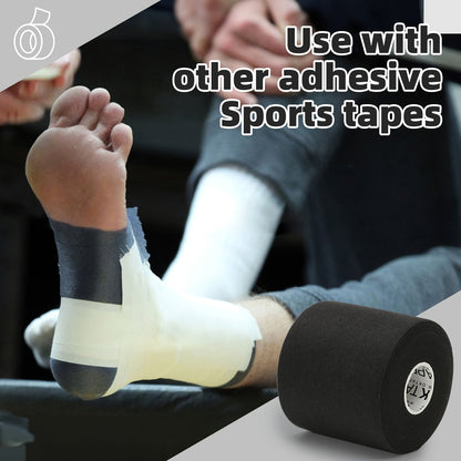 Bande de mousse protectrice (sous-bandage) OK TAPE pour le sport, 4 rouleaux - Protection pour chevilles, poignets, mains et genoux, 7 cm x 27,5 m par rouleau