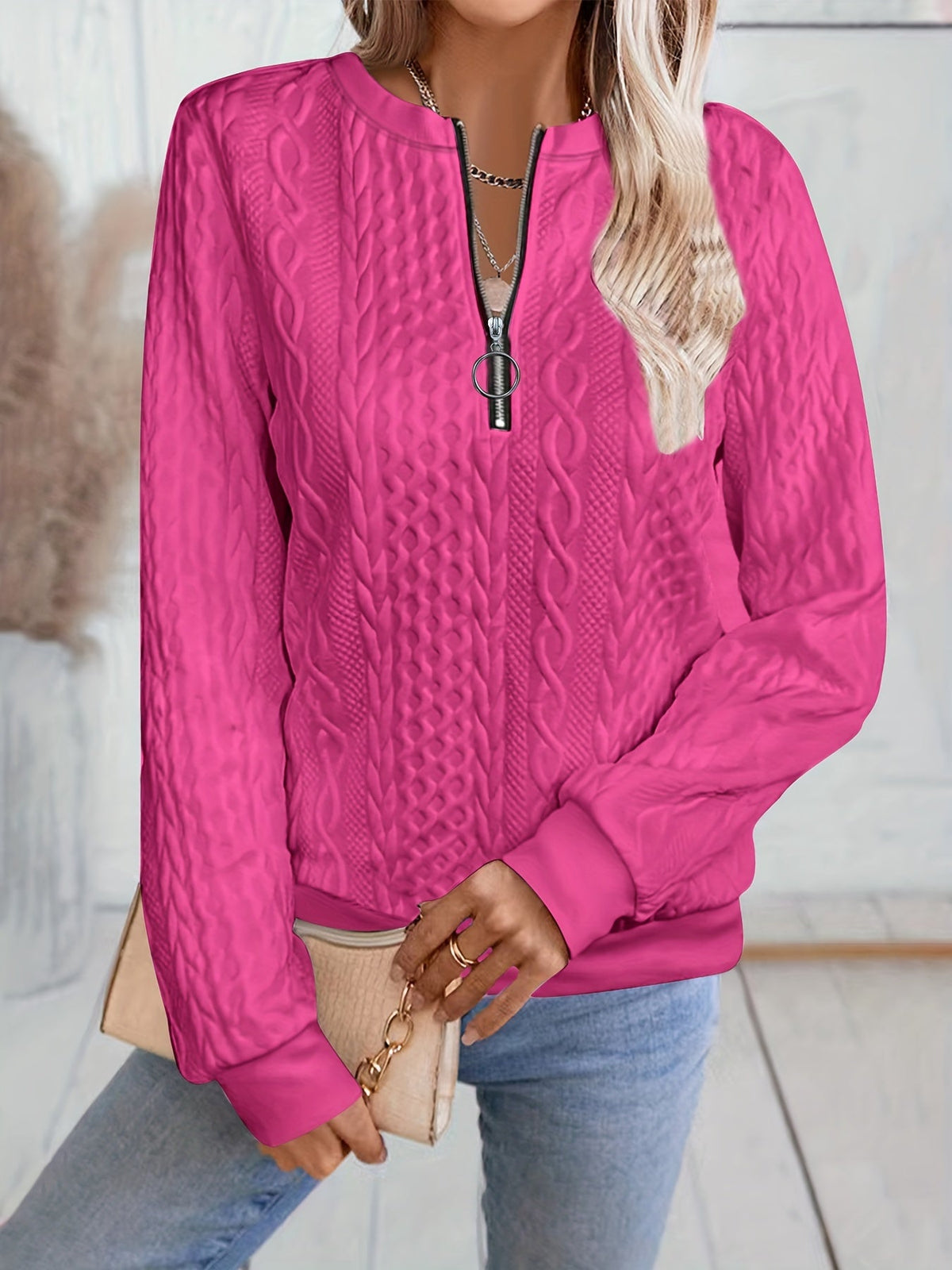 Sweat-shirt zippé pour femme, col baseball, manches longues, automne hiver, couleur unie, haut polaire, S M L XL XXL, multicolore