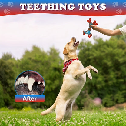Jouets à mâcher indestructibles pour chiens, mâcheurs agressifs, grande race, jouet de dentition en nylon robuste, durable et solide, anti-ennui, jouet à mâcher interactif, occupe les chiens, rouge, 1 pce, 2 pces, 4 pces