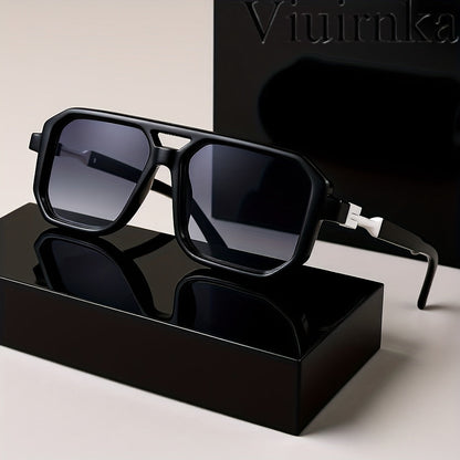 Lunettes de soleil unisexe à monture carrée oversize, protection UV, branches rétro écailles de tortue, pour hommes et femmes, voyage, plage, usage quotidien, inclut étui et chiffon de nettoyage, 6 couleurs