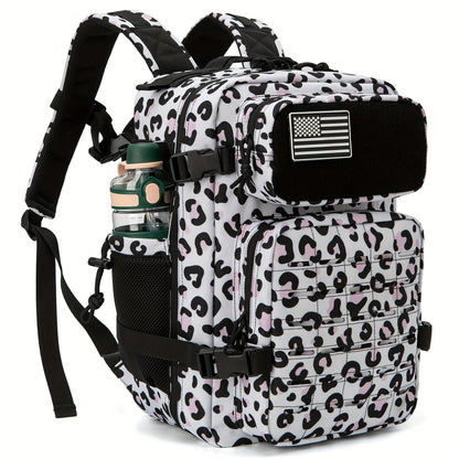 Sac à dos tactique MOLLE 25L pour ordinateur portable pour hommes et femmes – Sac militaire d'urgence, sac de randonnée avec double porte-gobelets, 9 couleurs, sac pour le bureau et les voyages en plein air
