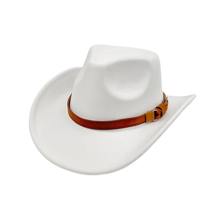 Chapeau de cowboy western rétro à large bord pour hommes et femmes – Chapeau unisexe style Fedora classique pour les voyages décontractés, la plage et les déguisements, disponible en 7 couleurs : marron, noir, kaki, beige, gris, blanc