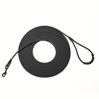 Long Dog Training Leash for Outdoor Use - Weatherproof PVC Coated Nylon Recall Leash for Beach, Yard, Hiking & Camping, Improves Obedience & Recall, 6 Colors 4 Sizes (M/L/XL/XXL)