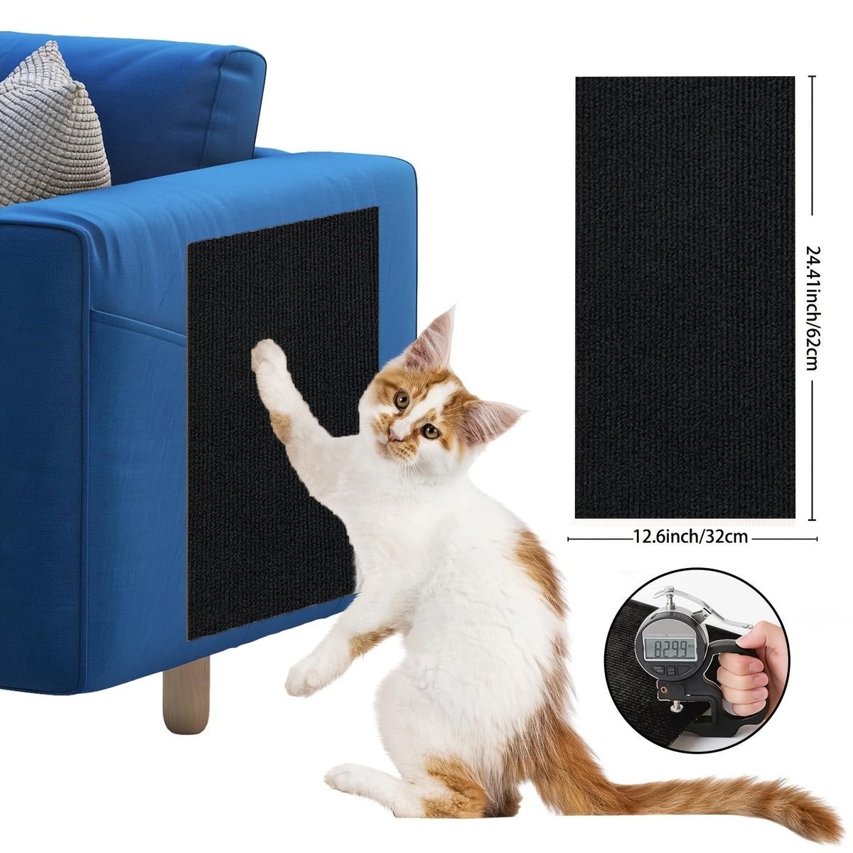 Protecteurs de meubles anti-griffes pour chat auto-adhésifs - Protections découpables pour canapé et mur, dispositifs de dissuasion durables contre les griffades de chat pour canapé, chaise, cadre de porte