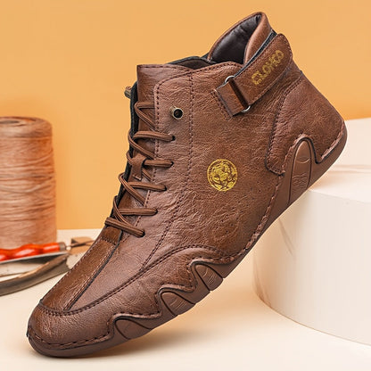 Baskets montantes pour hommes, chaussures décontractées respirantes à lacets, semelle en caoutchouc souple antidérapante, chaussures de marche en extérieur pour hommes, US 7-12, couleurs multiples