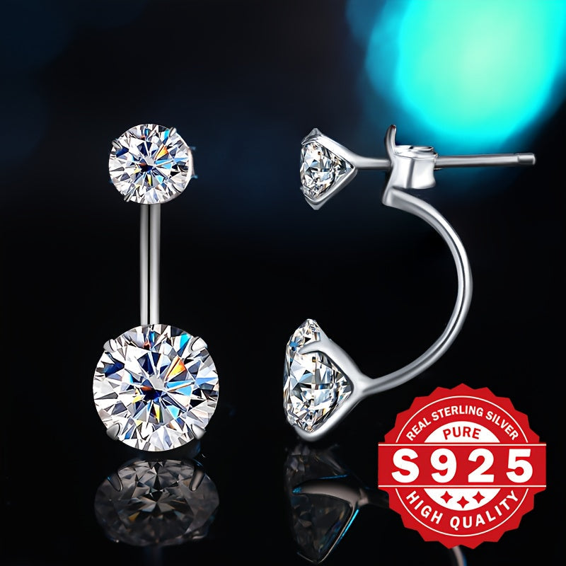 Boucles d'oreilles pour femmes en argent sterling 925 – Clous d'oreilles délicats, élégants et hypoallergéniques, bijoux de luxe classiques pour le quotidien, les fêtes et les festivals, cadeau idéal pour Noël ou un anniversaire