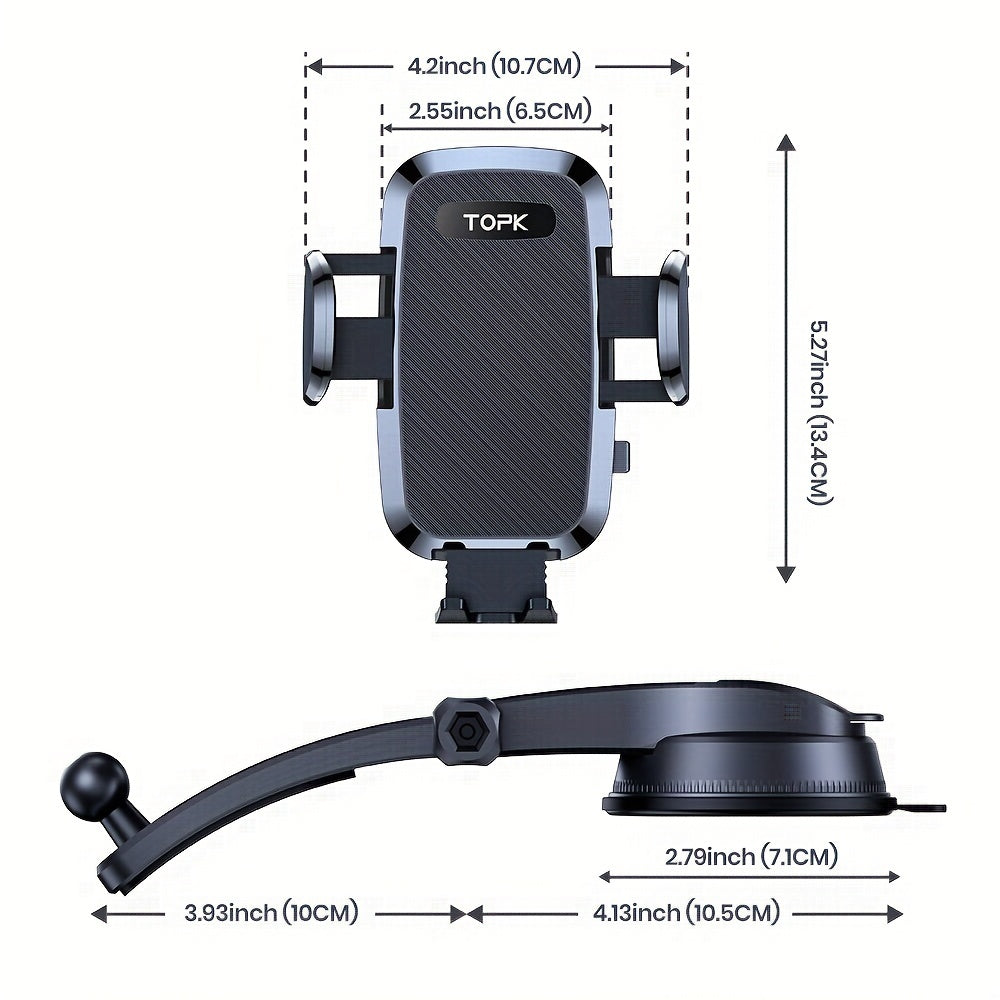 Support téléphone voiture – Fixation tableau de bord et pare-brise rotative à 360° améliorée, support universel mains libres compatible iPhone 15 14 13, Samsung Galaxy, téléphones Android | Velora