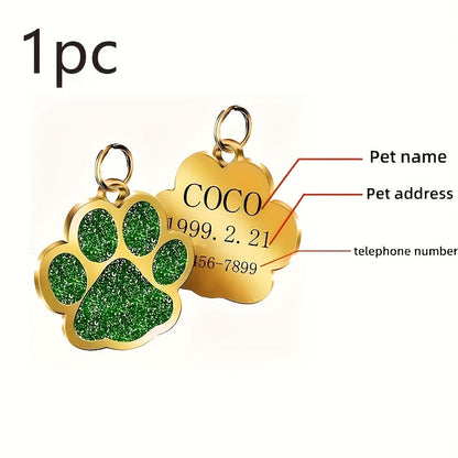 Médaillon d'identification pour chiens et chats gravé sur mesure – Plaque personnalisée en alliage avec nom et numéro de téléphone, accessoire durable anti-perte pour collier