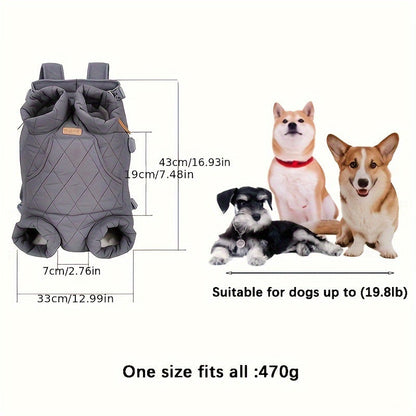 Sac à dos de transport frontal pour petits et moyens chiens - Porte-chien ventral mains libres avec pattes à l'extérieur, sac de transport ajustable pour randonnée et vélo, taille unique, 5 couleurs : rose, vert, noir, beige, gris