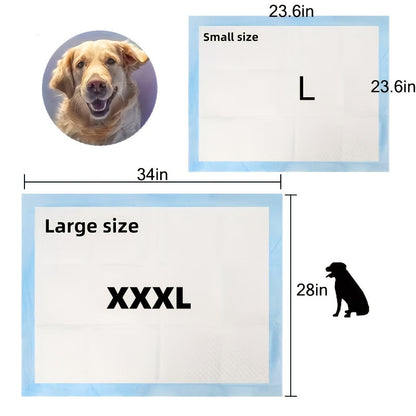 Alèses super absorbantes pour chiens à 8 couches, paquet de 100 – Tapis de dressage anti-fuites, contrôle des odeurs, résistants aux déchirures, tailles 60x60 cm et 86x71 cm pour chiens, chats et chiots