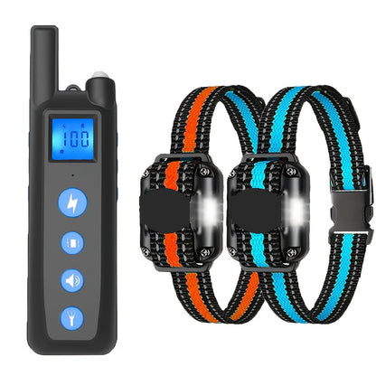 Collier de dressage pour chien avec télécommande – Modes vibration et son, sangle en nylon réglable pour chiens de petite à grande taille, 1 télécommande pour contrôler 1, 2 ou 3 chiens