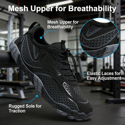 Chaussures aquatiques pieds nus pour femmes avec bout large – Chaussures d'eau légères, antidérapantes et respirantes pour la plage, la piscine, la randonnée et la marche, chaussures minimalistes de sport, pointures US 6-11, plusieurs couleurs
