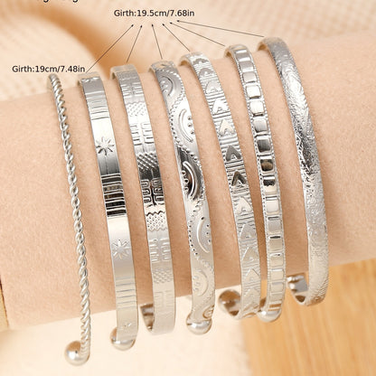 Ensemble de bracelets à breloques vintage avec nœud et imprimé léopard pour femme – Bracelets bohèmes en cordon irrégulier, styles et couleurs aléatoires, argent et or, lot de 7 ou 16 pièces pour les vacances et le quotidien