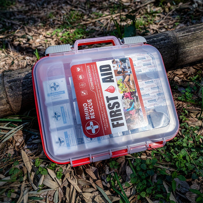Trousse de premiers secours professionnelle polyvalente RHINO RESCUE - Idéale pour la maison, le bureau, les activités en plein air, le camping, la voiture, les voyages et les entreprises