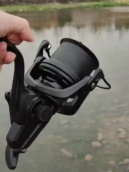 Moulinet spinning robuste pour eau salée 8000 10000 14000, moulinet de pêche en haute mer, corps en métal, grande capacité de ligne, ambidextre, pour gros poissons, pêche en surfcasting