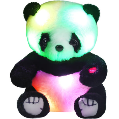 Peluche Panda Lumineuse 20 & 30 cm – Adorable Jouet en Peluche Ours Panda avec Lumière LED, Peluche Douce à Câliner pour Enfants Garçons Filles, Cadeau d'Anniversaire, de Noël, de Fêtes et Décoration d'Intérieur