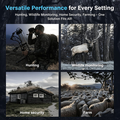 Jumelles de vision nocturne 4K pour adultes, appareil photo 48 MP, écran 3,1 pouces, batterie rechargeable 4400 mAh, réglage IR à 7 niveaux, vision dans l'obscurité totale, vidéo 4K, carte 64 Go pour la chasse, la sécurité et le camping, 25 mm 50 mm