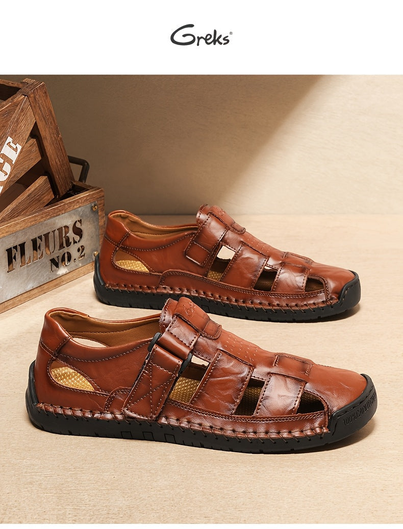 Sandales de sport fermées pour hommes – Chaussures de pêcheur d'extérieur respirantes, mocassins de plage d'été antidérapants pour la randonnée, la marche et les activités aquatiques | Velora