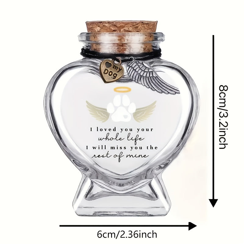 Fiole souvenir pour poils d’animaux – Fiole commémorative exclusive pour préserver les poils de votre chien ou chat, cadeau réconfortant et souvenir de deuil pour les propriétaires d’animaux