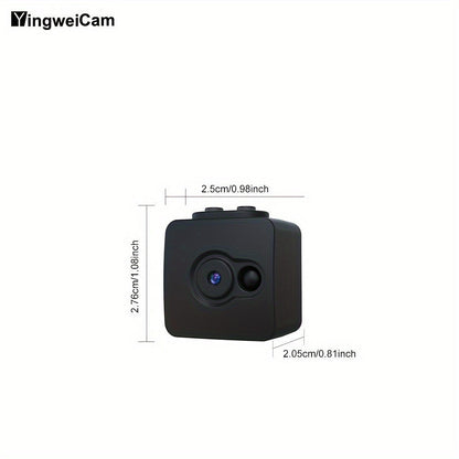 Mini caméra de sécurité espion sans WiFi – Prise en charge carte SD 32 Go, enregistrement en boucle, batterie rechargeable, Plug & Play – Sécurité domestique, babyphone, caméra pour animaux, surveillance de bureau