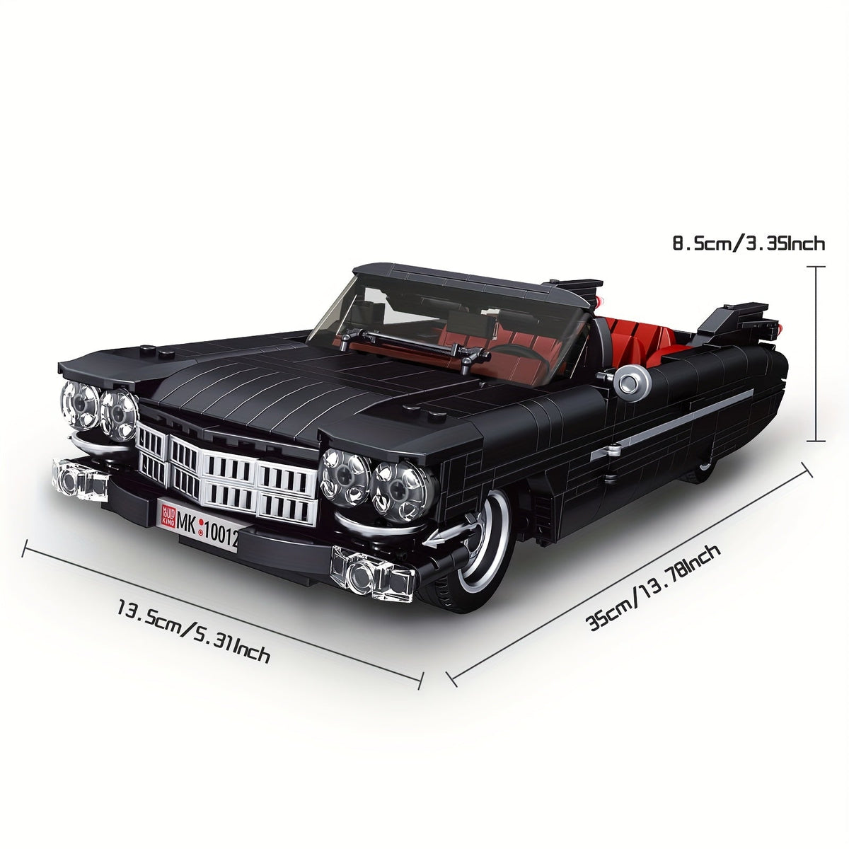 Kit de construction de voiture de sport noire Mould King 10012, 1245 pièces, ensemble de construction de modèle de supercar MOC - Modèle d'exposition version statique, cadeau créatif pour adultes et collectionneurs 14 ans et plus
