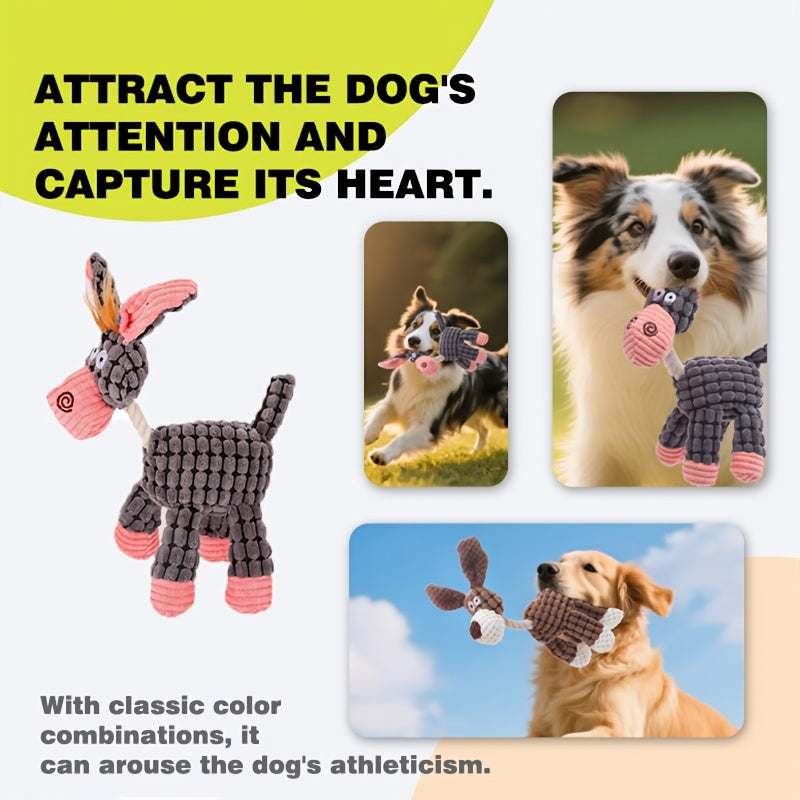 Lot de 6 jouets en peluche grinçants pour chien – Ensemble de jouets à mâcher et de dentition en forme d'animaux mignons, jouets interactifs en peluche pour petits et moyens chiens, soulagement de l'anxiété et nettoyage des dents, sûrs et durables