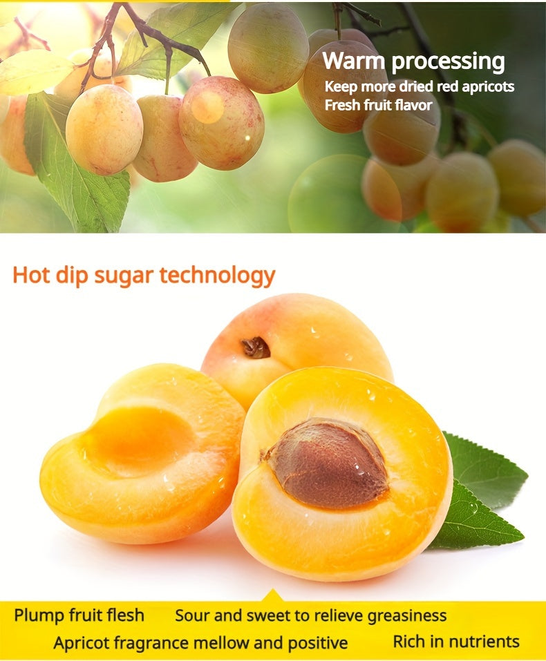 Lot de 3 sachets d'abricots secs, en-cas aux fruits tropicaux naturels, collation saine et sucrée pour les fêtes, les cadeaux et les voyages