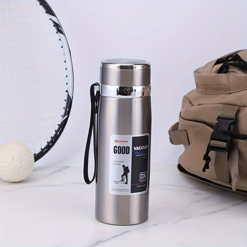 Bouteille d'eau isotherme grande capacité 1 L, gourde sous vide à double paroi en acier inoxydable 316 avec couvercle étanche pour le camping, les voyages, la salle de sport et l'hydratation au quotidien