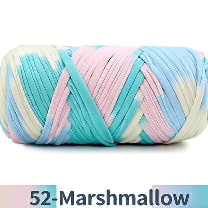 Fil de coton pour t-shirt 400 g (2 x 200 g) mélange de coton épais en 49 couleurs – Fil épais et doux pour paniers au crochet, sacs, tapis, projets de macramé et tricot – Fil de loisirs créatifs idéal pour les débutants