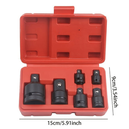 Jeu de 6 adaptateurs et réducteurs à choc 1/4" à 3/4" – Kit de conversion d'entraînement carré femelle-mâle pour clé pneumatique en acier chrome-molybdène avec verrouillage à bille et revêtement protecteur pour réparation automobile