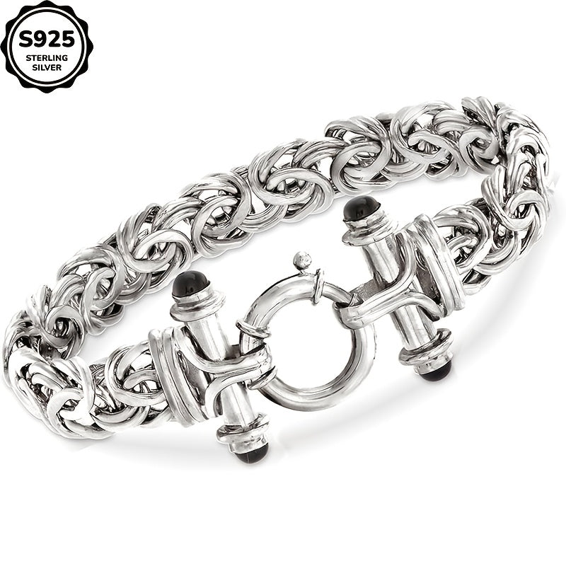 Bracelet classique pour femme en argent sterling 925 – Élégant bracelet chaîne en argent pour un anniversaire, une remise de diplôme et la Saint-Valentin, boîte cadeau incluse