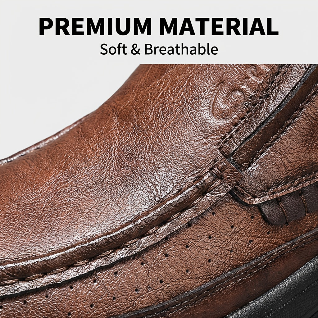 Bottines à enfiler cousues main pour homme GREKS, mocassins décontractés style Chukka, semelle antidérapante pour la randonnée, la conduite et le quotidien – chaussures légères et confortables pour homme