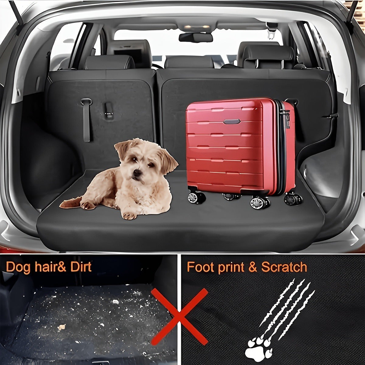 Tapis de coffre pour voiture – Revêtement de chargement antidérapant et imperméable avec motifs uniques, protection intérieure de véhicule durable contre la saleté, les déversements et les rayures, ajustement universel