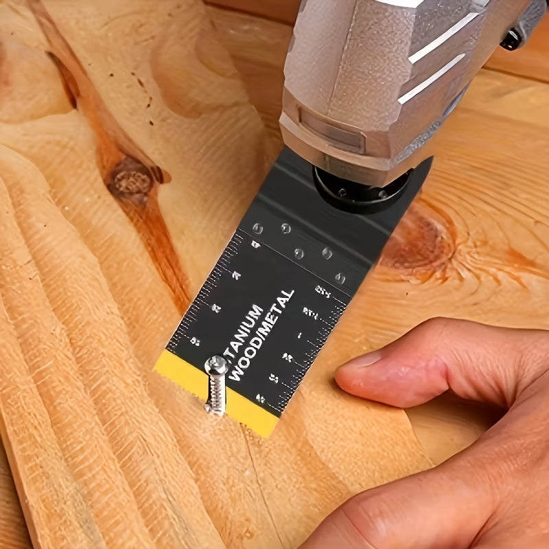 Lot de lames de scie oscillantes en titane à dégagement rapide pour outil multifonction – 18/28/36/50 pièces, coupe le métal, le bois et le plastique, compatible avec Dewalt, Makita, Bosch et plus encore