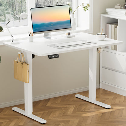 Electric Standing Desk Adjustable Height 40 48 55 63 Inch – Sit Stand Up Desk with Memory Controller & Anti-Collision, Ergonomic Home Office Gaming Workstation, Multiple Colors & Sizes