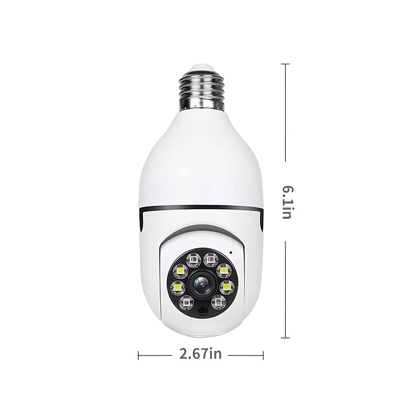 Lot de 2 caméras de sécurité ampoule 4 MP sans fil panoramique 360° HD WiFi 5 GHz/2,4 GHz, vision nocturne, audio bidirectionnel, contrôle par application, caméra de surveillance pour intérieur, maison, garage et animaux.