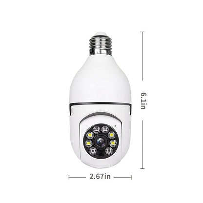 Lot de 2 caméras de sécurité ampoule 4 MP sans fil panoramique 360° HD WiFi 5 GHz/2,4 GHz, vision nocturne, audio bidirectionnel, contrôle par application, caméra de surveillance pour intérieur, maison, garage et animaux.