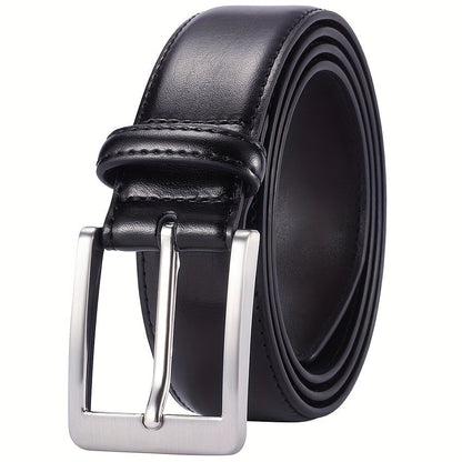 Ceinture homme en cuir véritable à boucle ardillon pour jeans et travail – Ceinture de ville classique en noir, marron et plus, tailles 28"-54" incluant grandes tailles