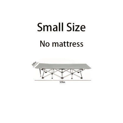 Lit de camp pliant portatif pour adultes - Tissu Oxford double épaisseur, très résistant 225/270/320 kg, lit de camping extérieur pliable avec sac de transport pour la plage, la sieste, les voyages, noir et gris